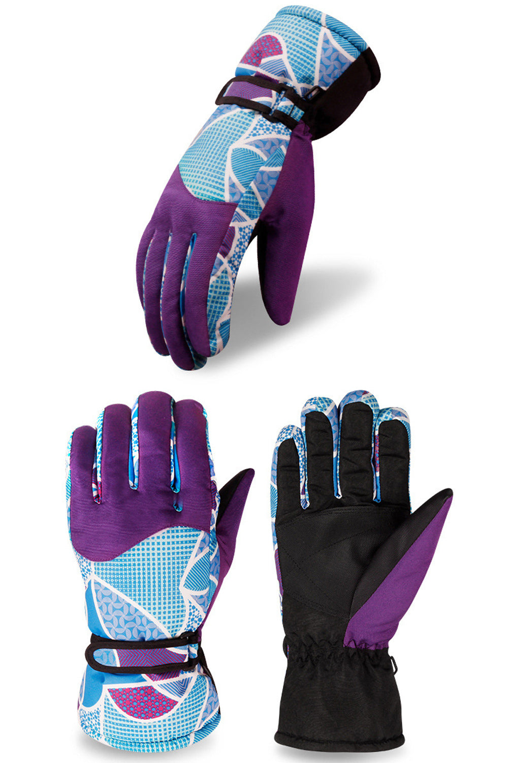 Women Warm Coldproof Thick Velvet Outdoor Ski Gloves