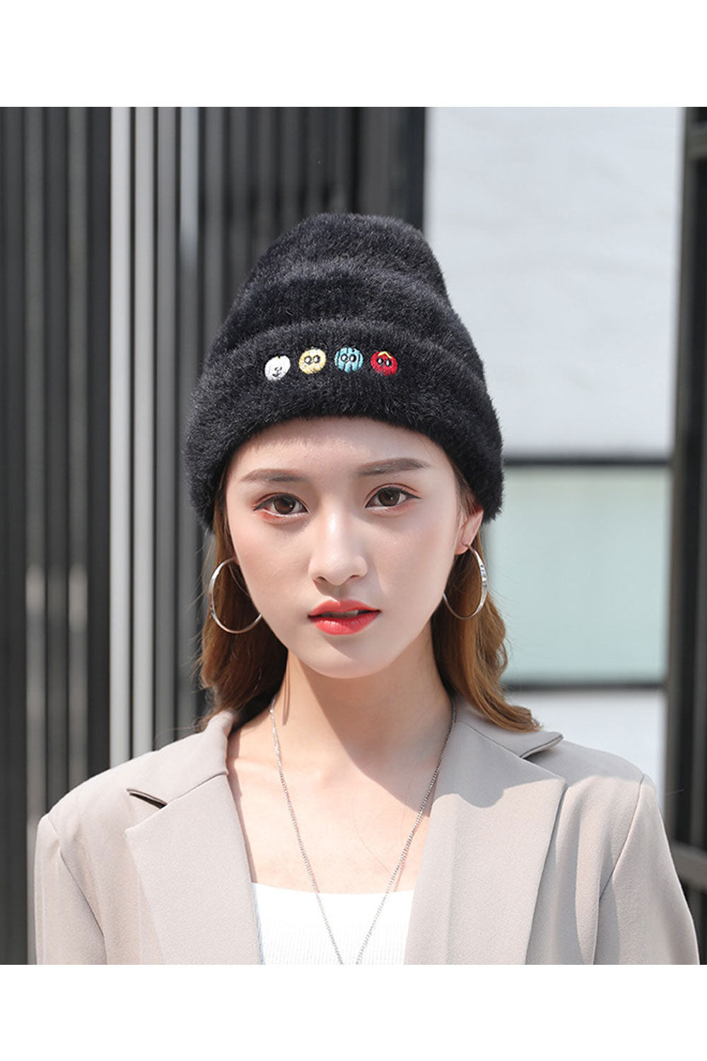 Women Soft All Match Coldproof Earmuffs Knitted Hat
