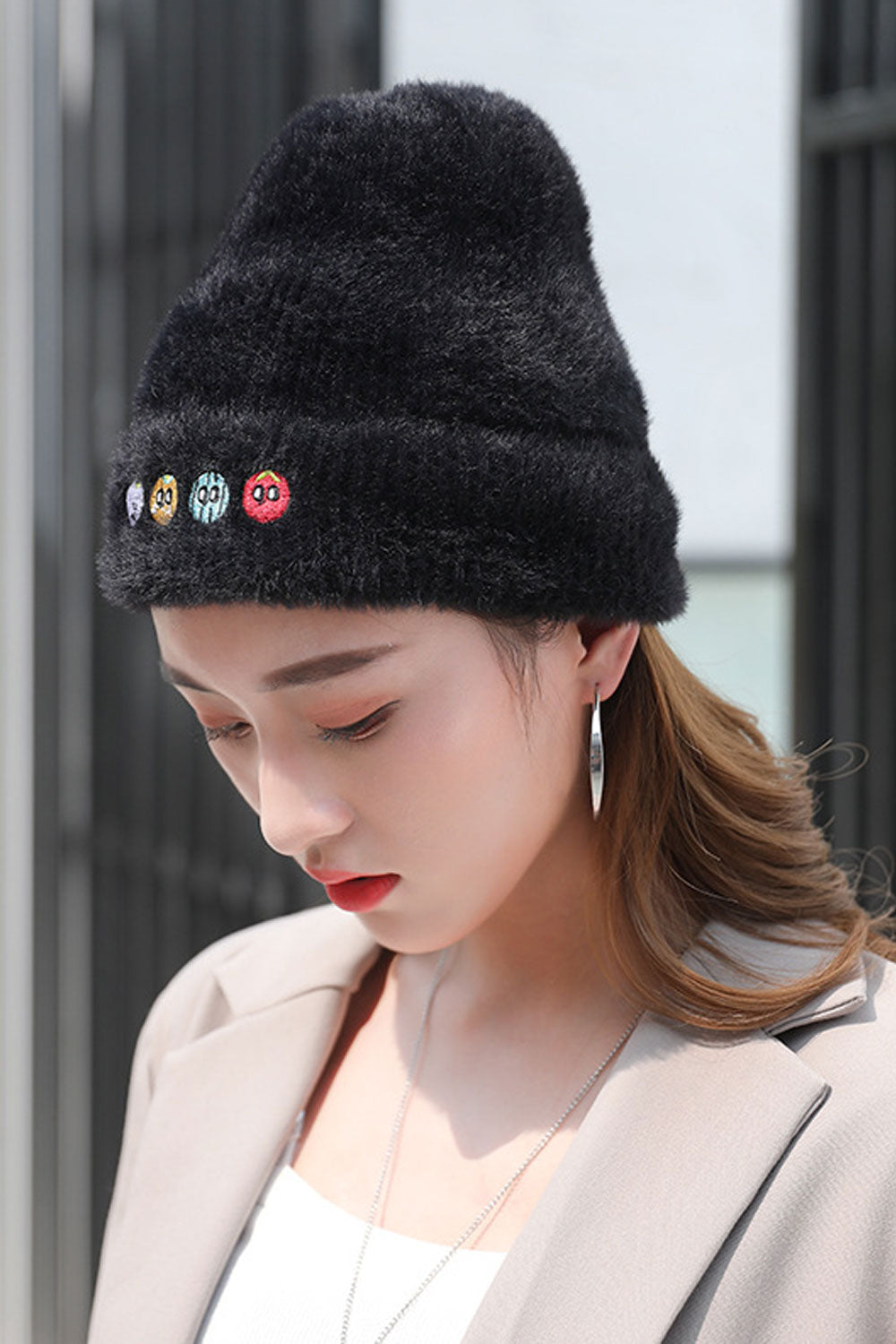 Women Soft All Match Coldproof Earmuffs Knitted Hat