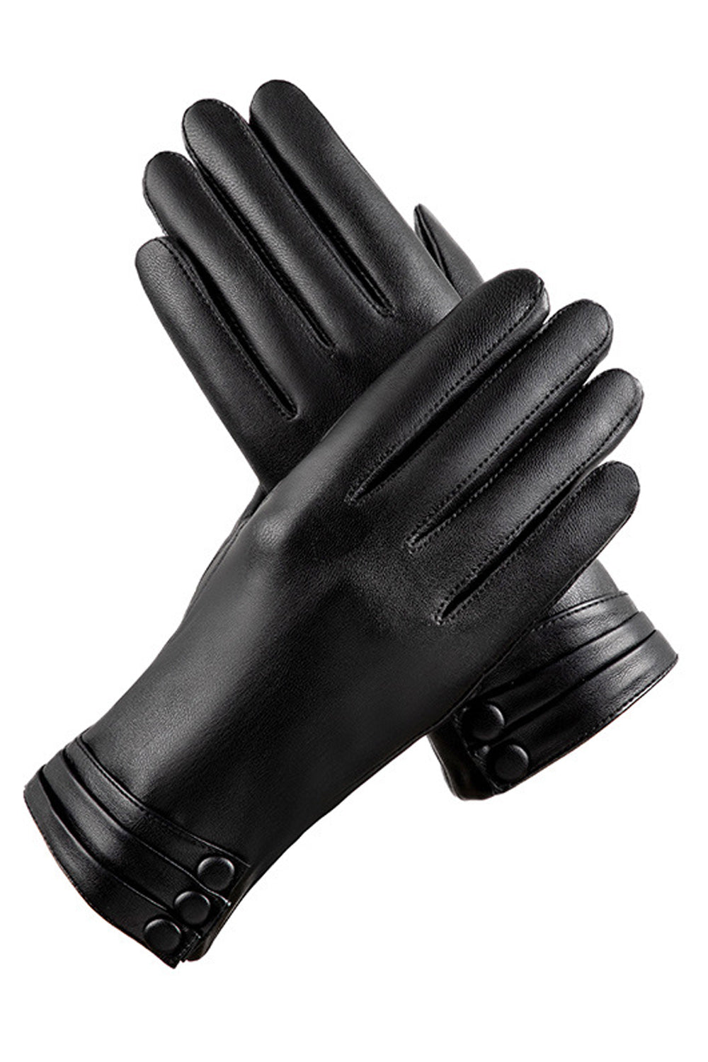 Women Winter Riding Outdoor Warm PU Gloves
