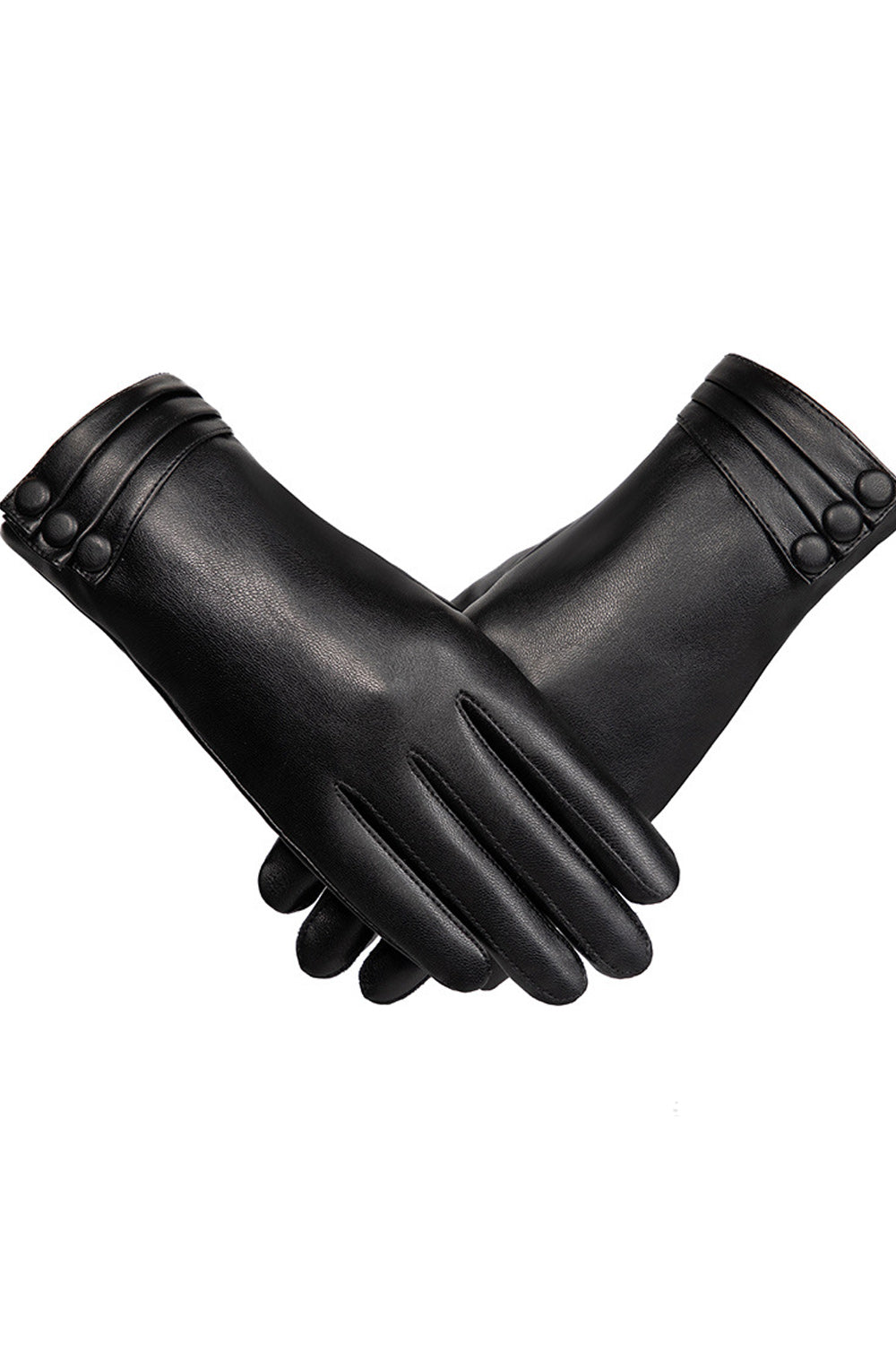 Women Winter Riding Outdoor Warm PU Gloves