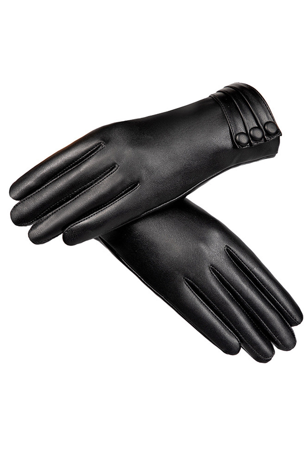 Women Winter Riding Outdoor Warm PU Gloves