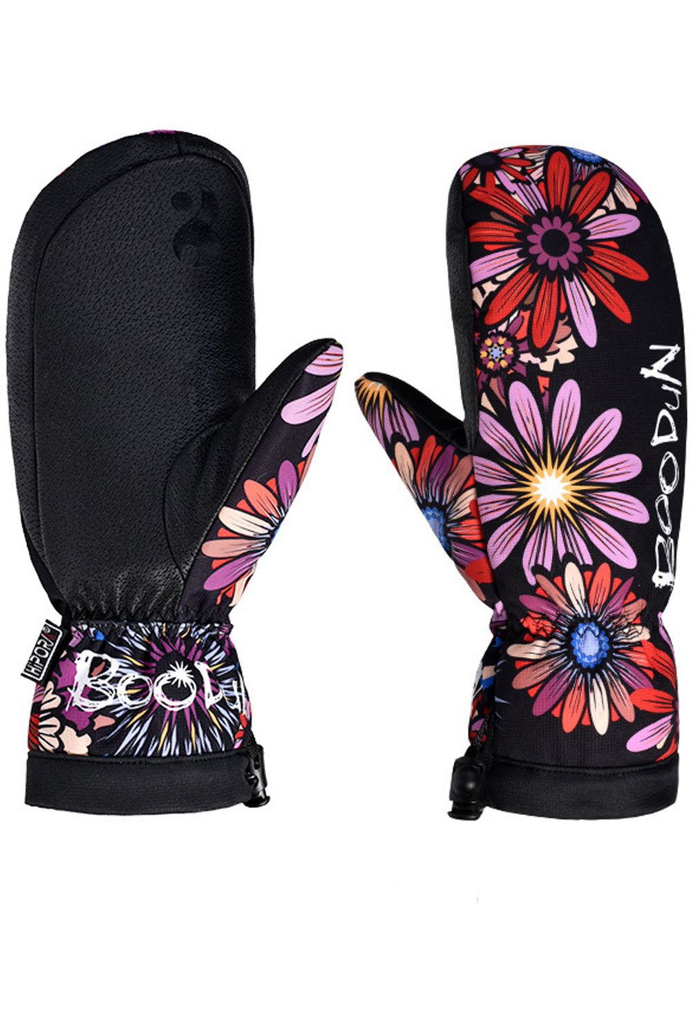 Women Beautiful Flower Print Thick & Warm Ski Gloves