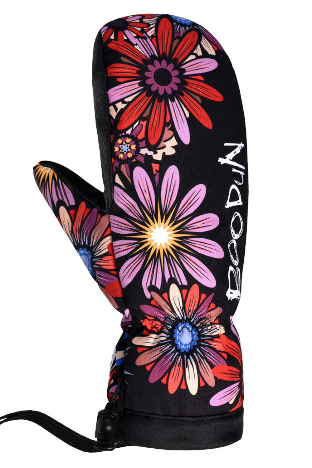 Women Beautiful Flower Print Thick & Warm Ski Gloves