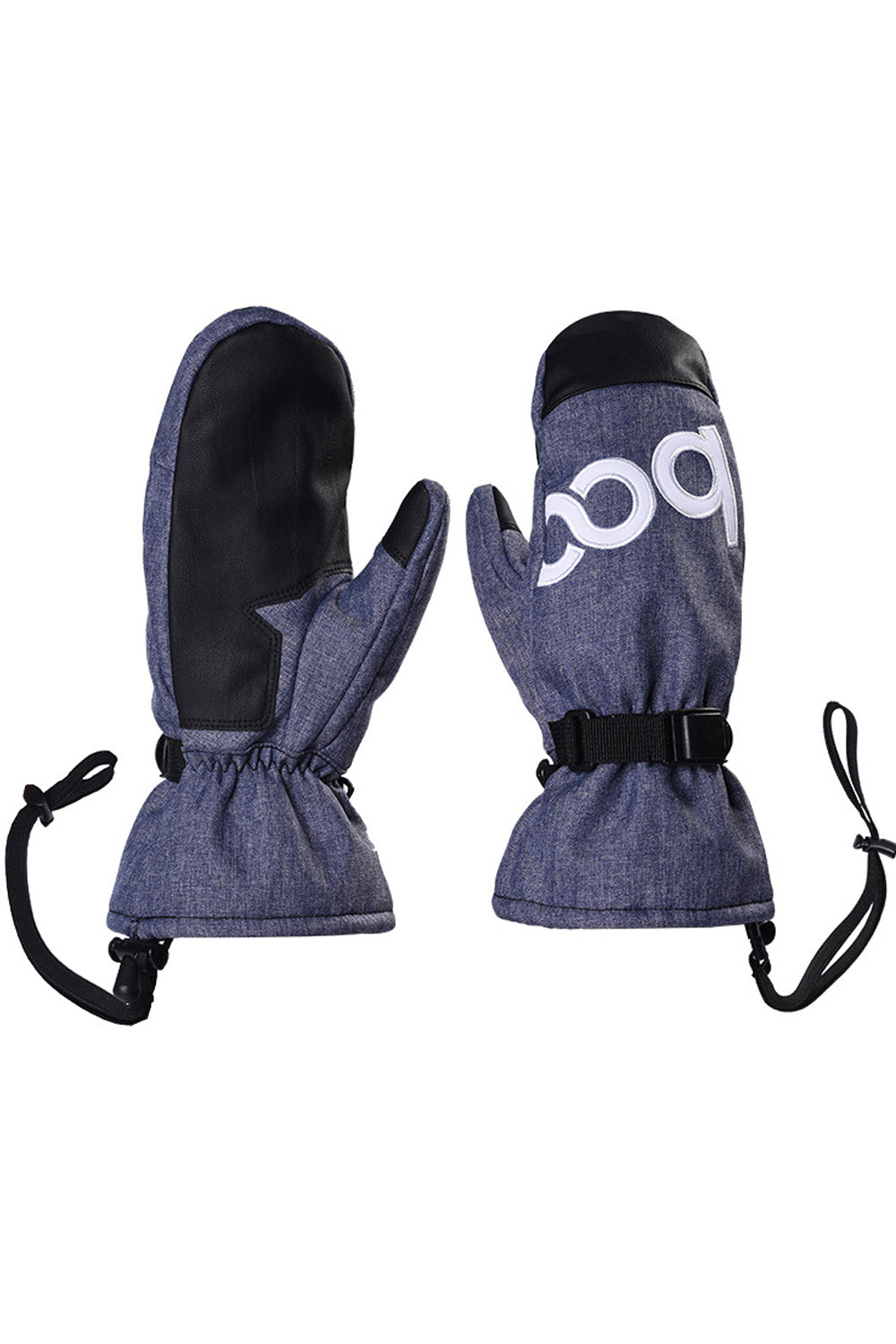 Women Thick Letter Printed Outdoor Warm Ski Gloves
