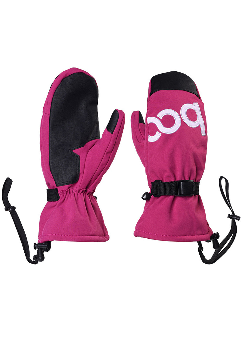 Women Thick Letter Printed Outdoor Warm Ski Gloves