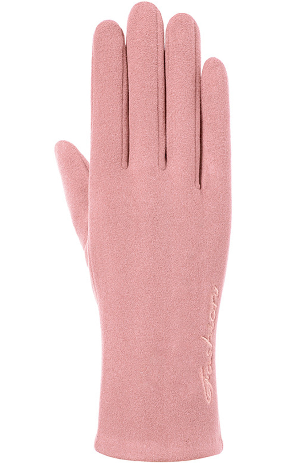 Women Small Embroidered Style Solid Pattern Cozy Knitted Gloves