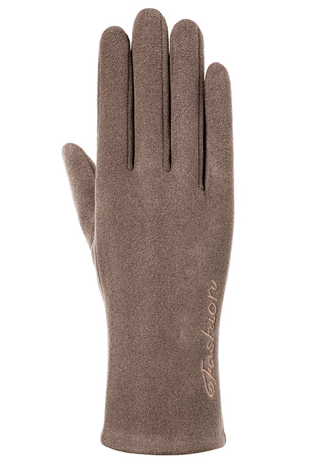 Women Small Embroidered Style Solid Pattern Cozy Knitted Gloves