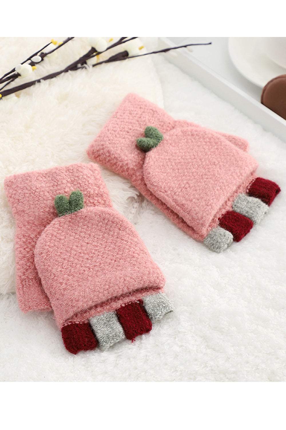 Women Fashionable Half Fingers Solid Pattern CoThis warm and thick knitted gloves designed for women having solid colored. It wi