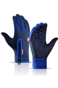 Women Thick Windproof Zipper Outdoor Warm Ski Gloves