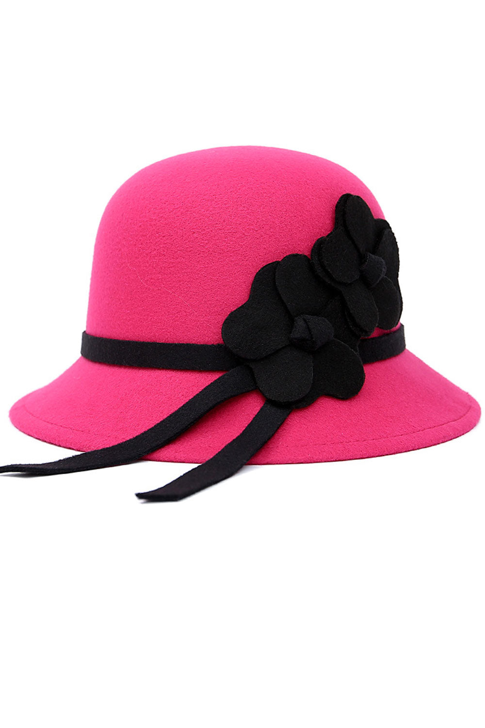 Women Fashion Flower Decorated Warm Beret Hat