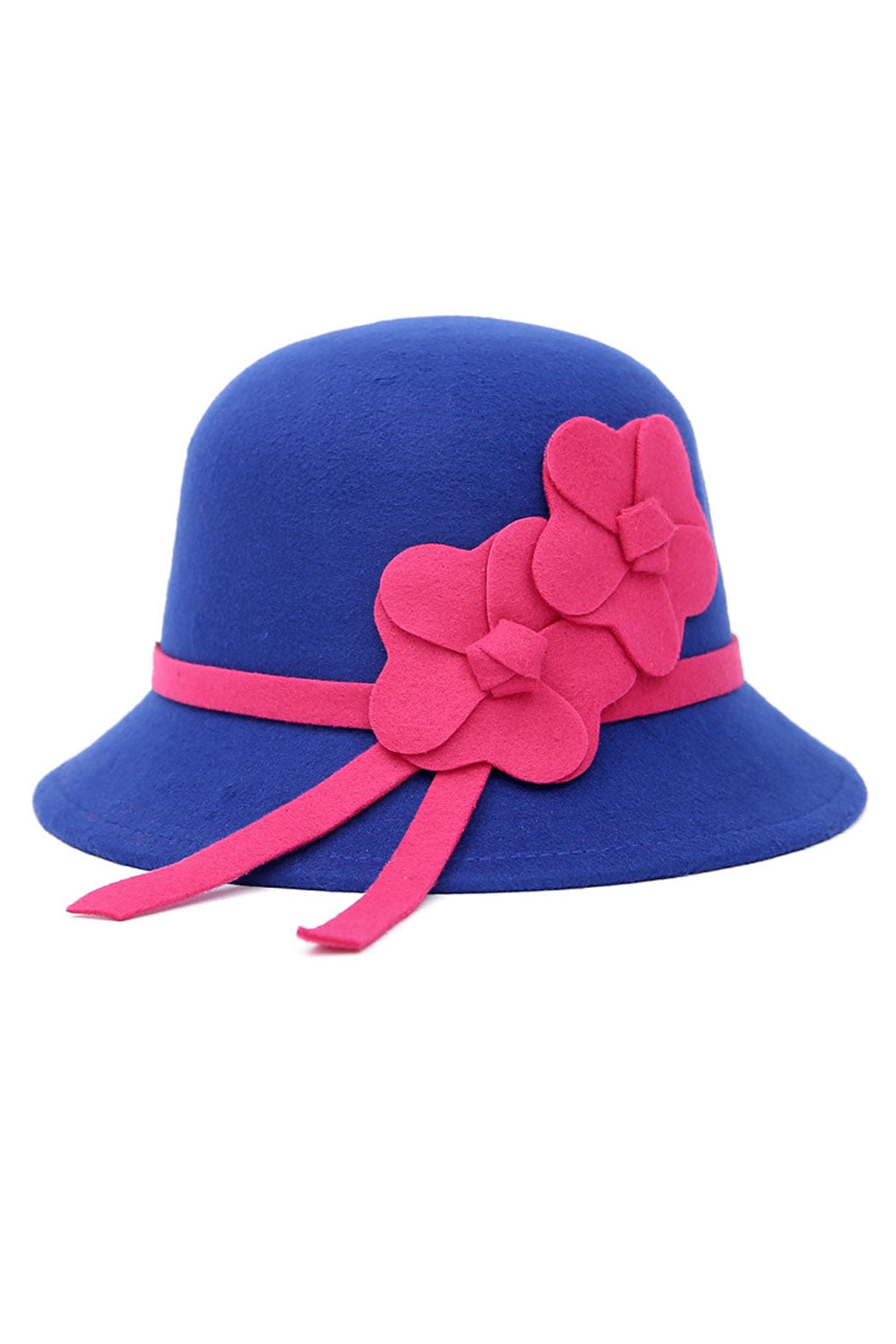 Women Fashion Flower Decorated Warm Beret Hat