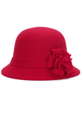 Women Pretty Flower Decorated Warm Winter Beret Hat