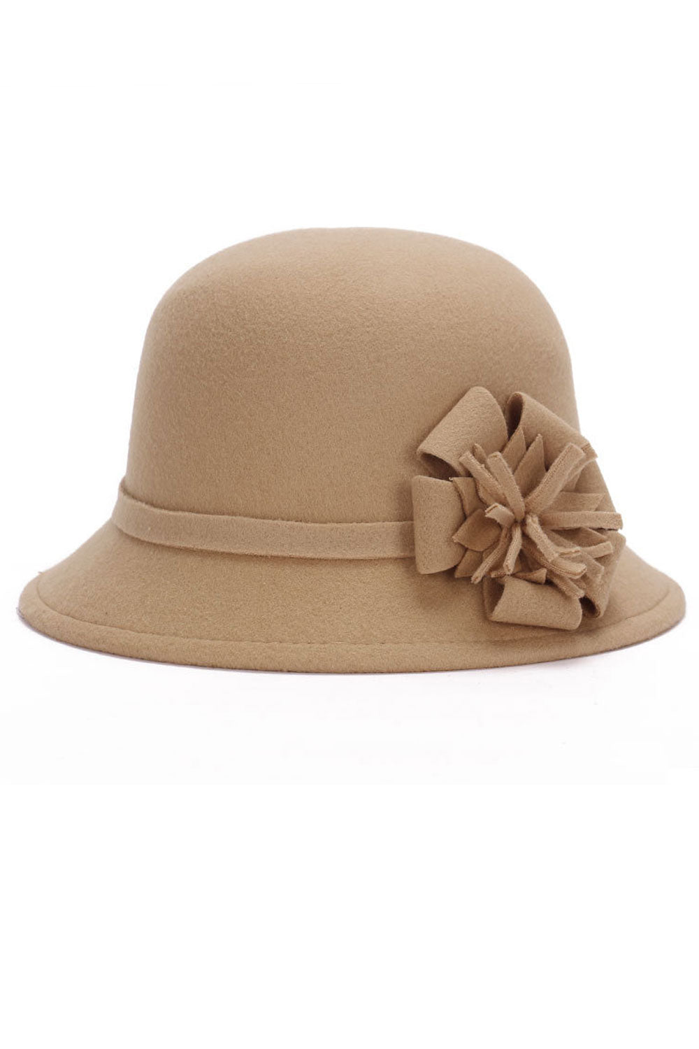 Women Pretty Flower Decorated Warm Winter Beret Hat