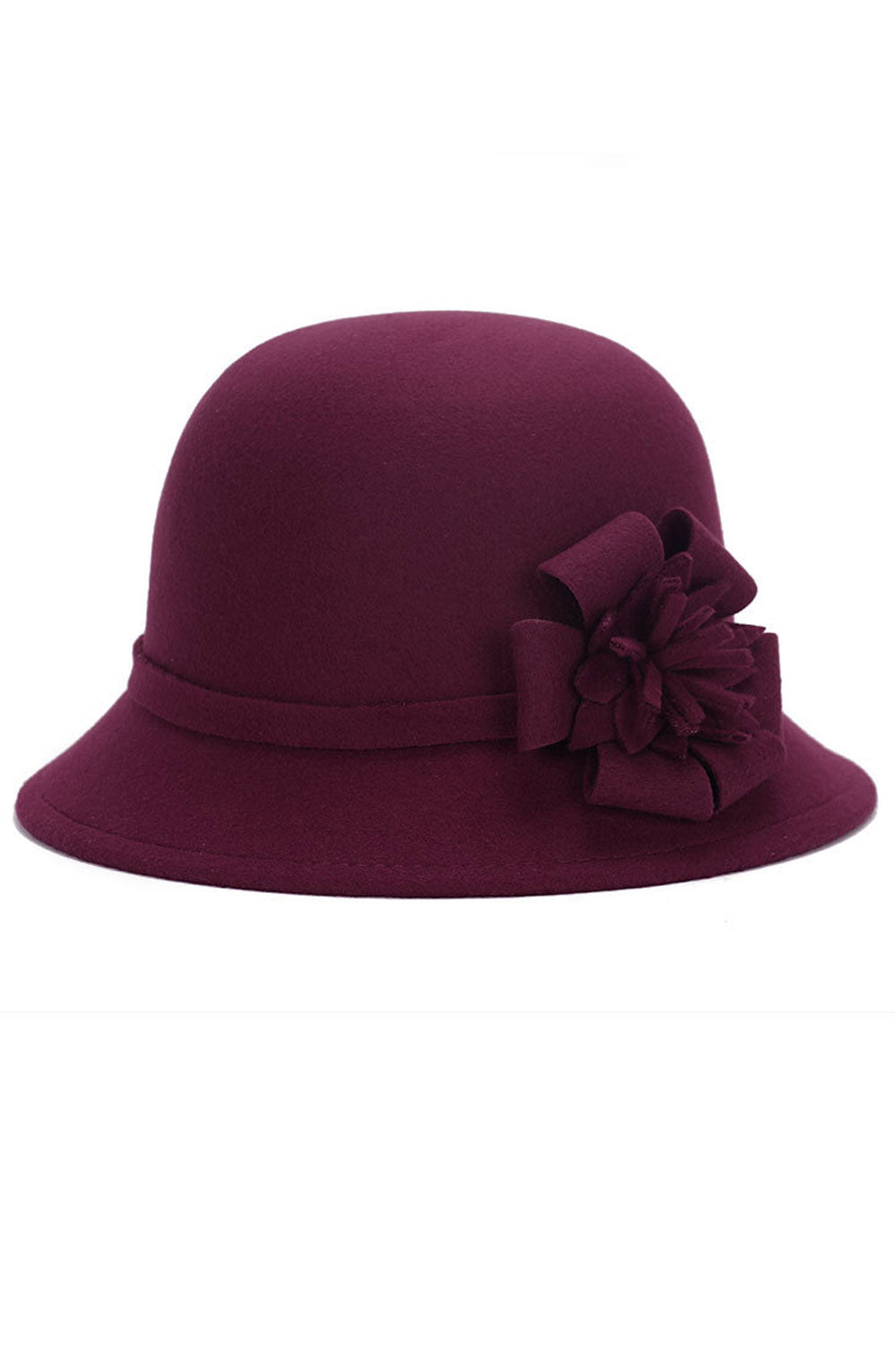 Women Pretty Flower Decorated Warm Winter Beret Hat