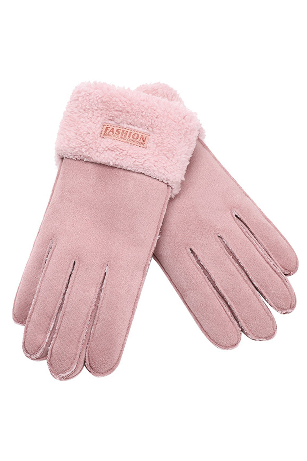 Women Thick Outdoor Windproof Warm Fleece Ski Gloves