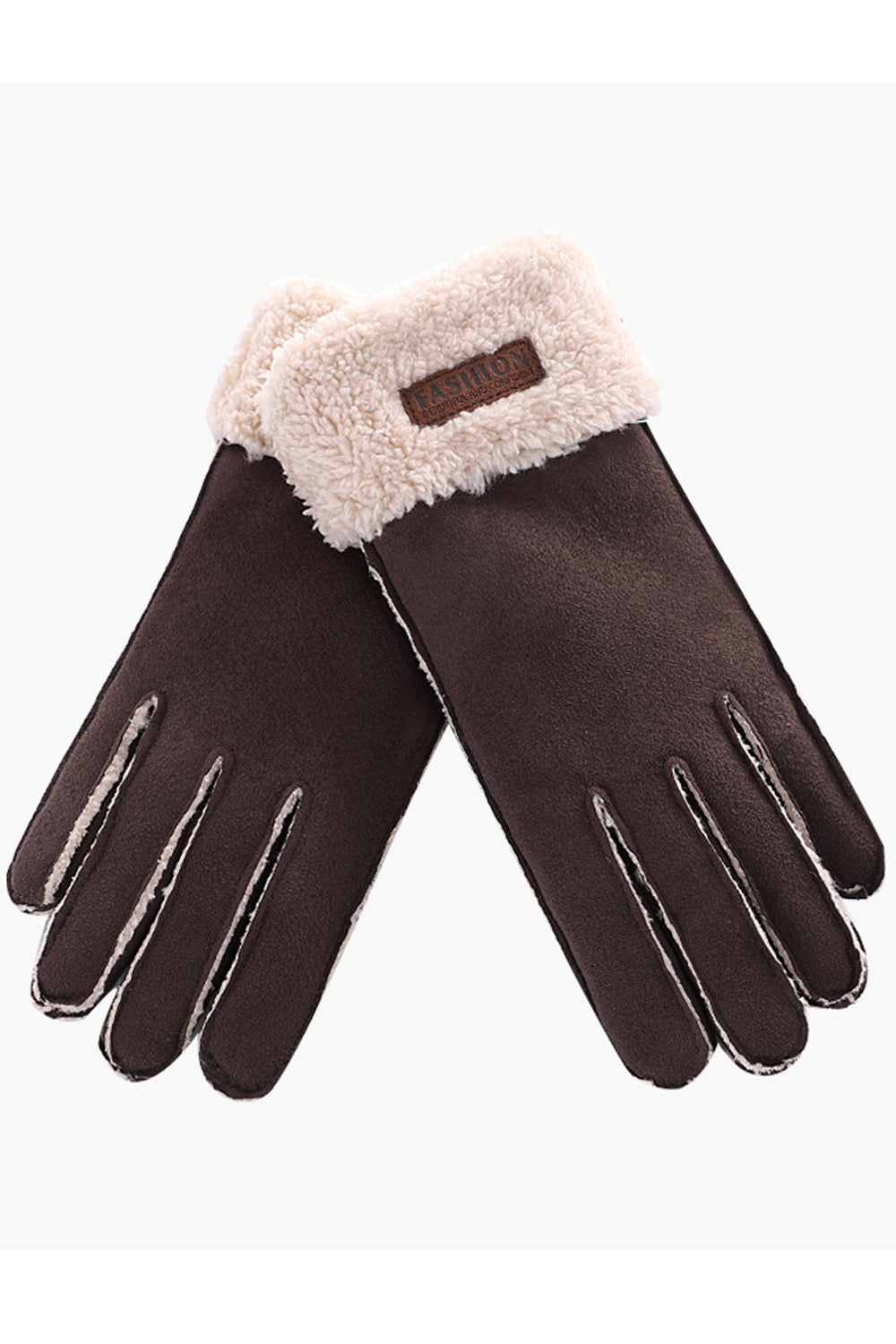 Women Thick Outdoor Windproof Warm Fleece Ski Gloves