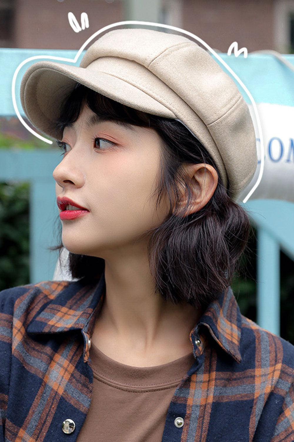 Women Comfort Solid Color Woolen Autumn & Winter Beret Hat