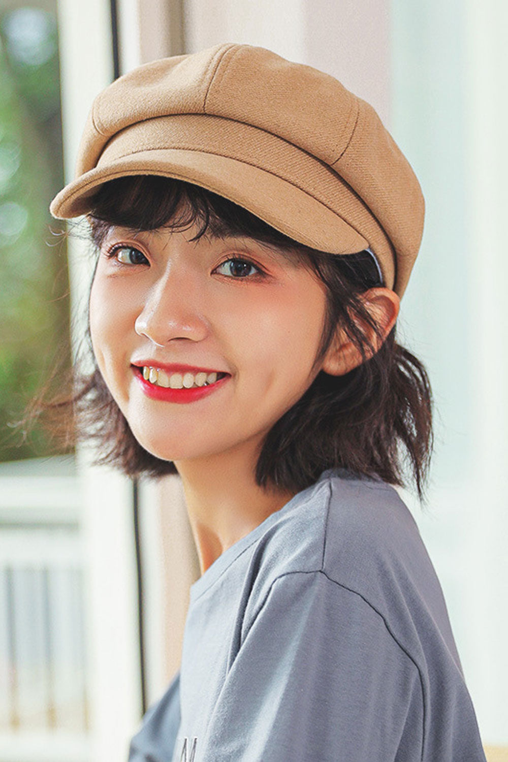 Women Comfort Solid Color Woolen Autumn & Winter Beret Hat