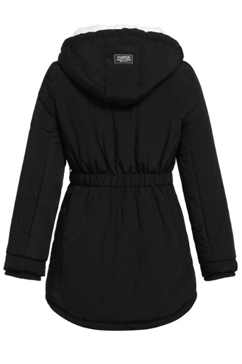 Women Hooded Neck Solid Colored Long Sleeve Comfy Casual Jacket