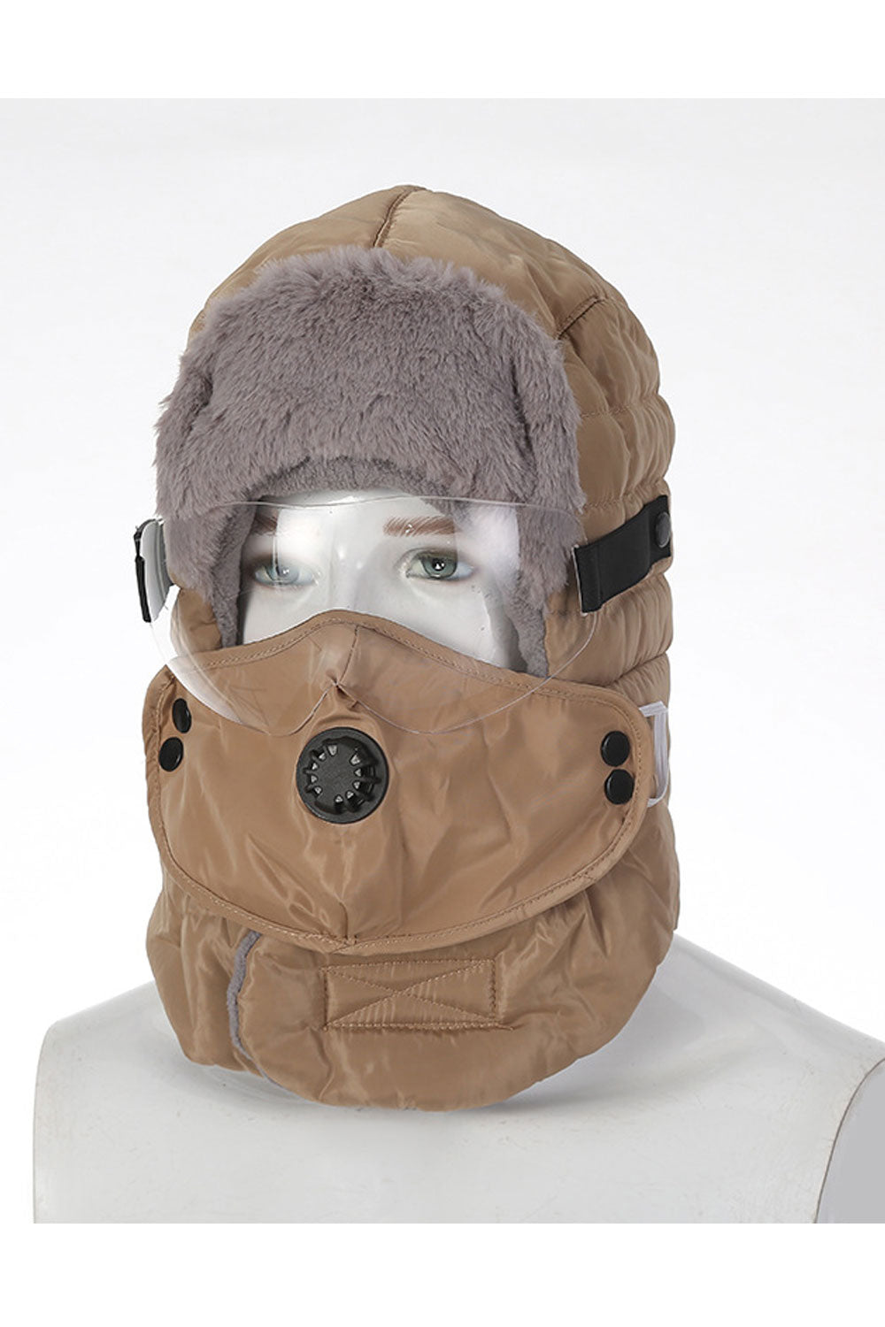 Women Breathable Mask Coldproof Winter Padded Hat