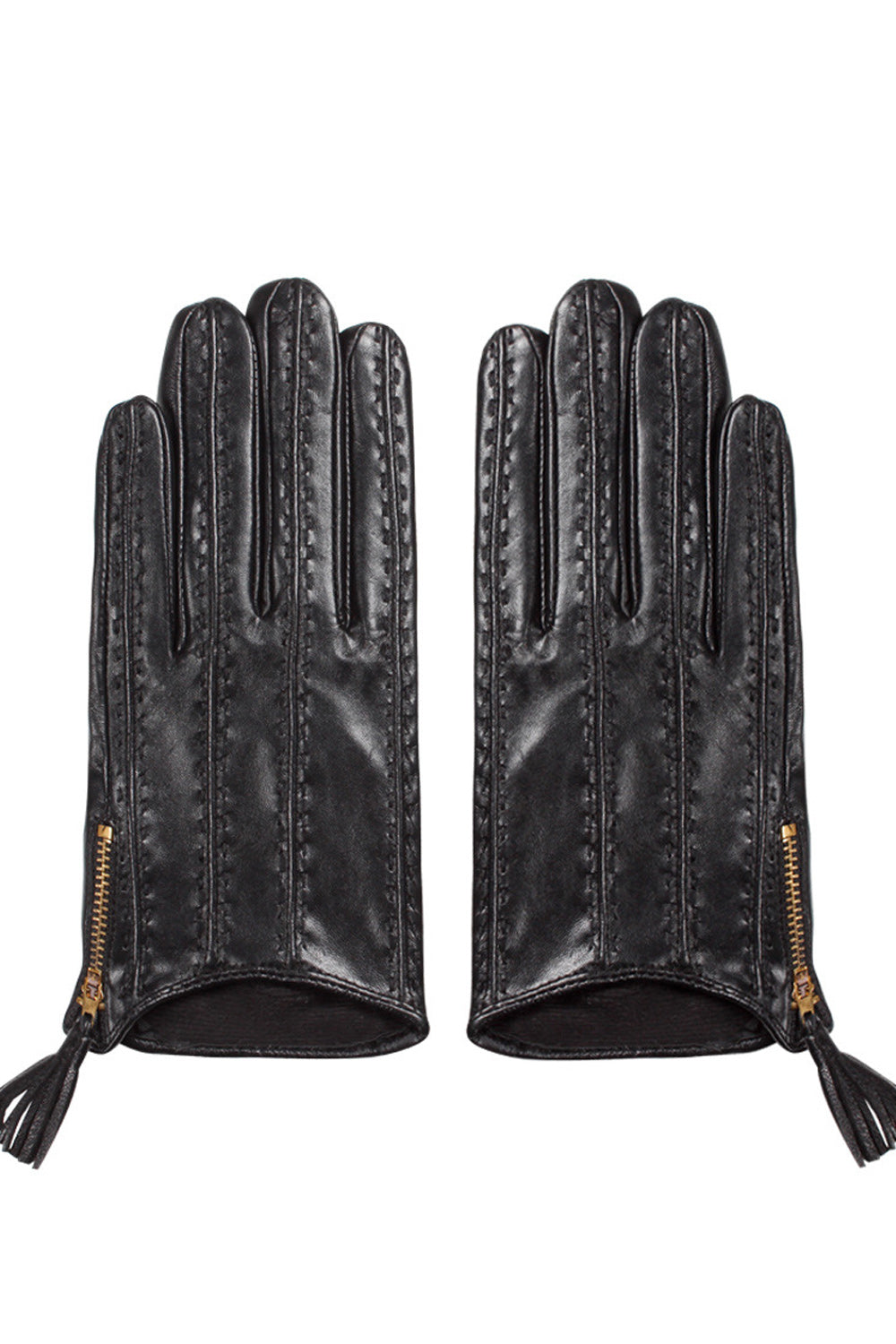 Women Windproof Hand Protection Thick Leather Gloves