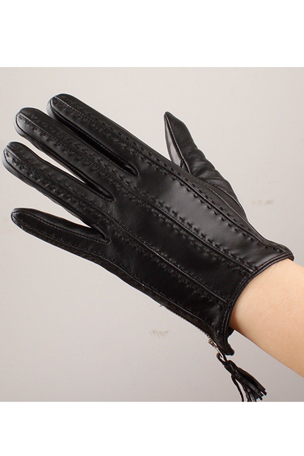 Women Windproof Hand Protection Thick Leather Gloves