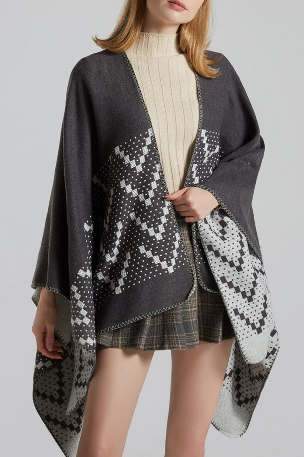 Women Breathable Comfy Soft Printed Pattern Cashmere Shawl