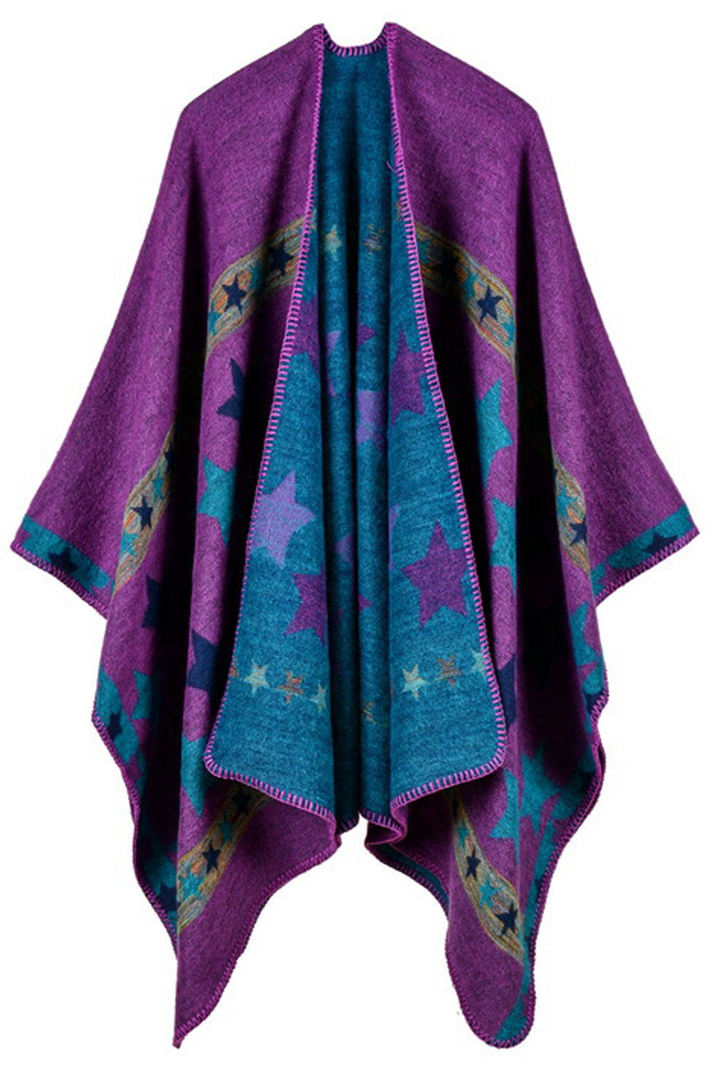 Women Pretty Star Printed Charmin Cashmere Thick Shawl
