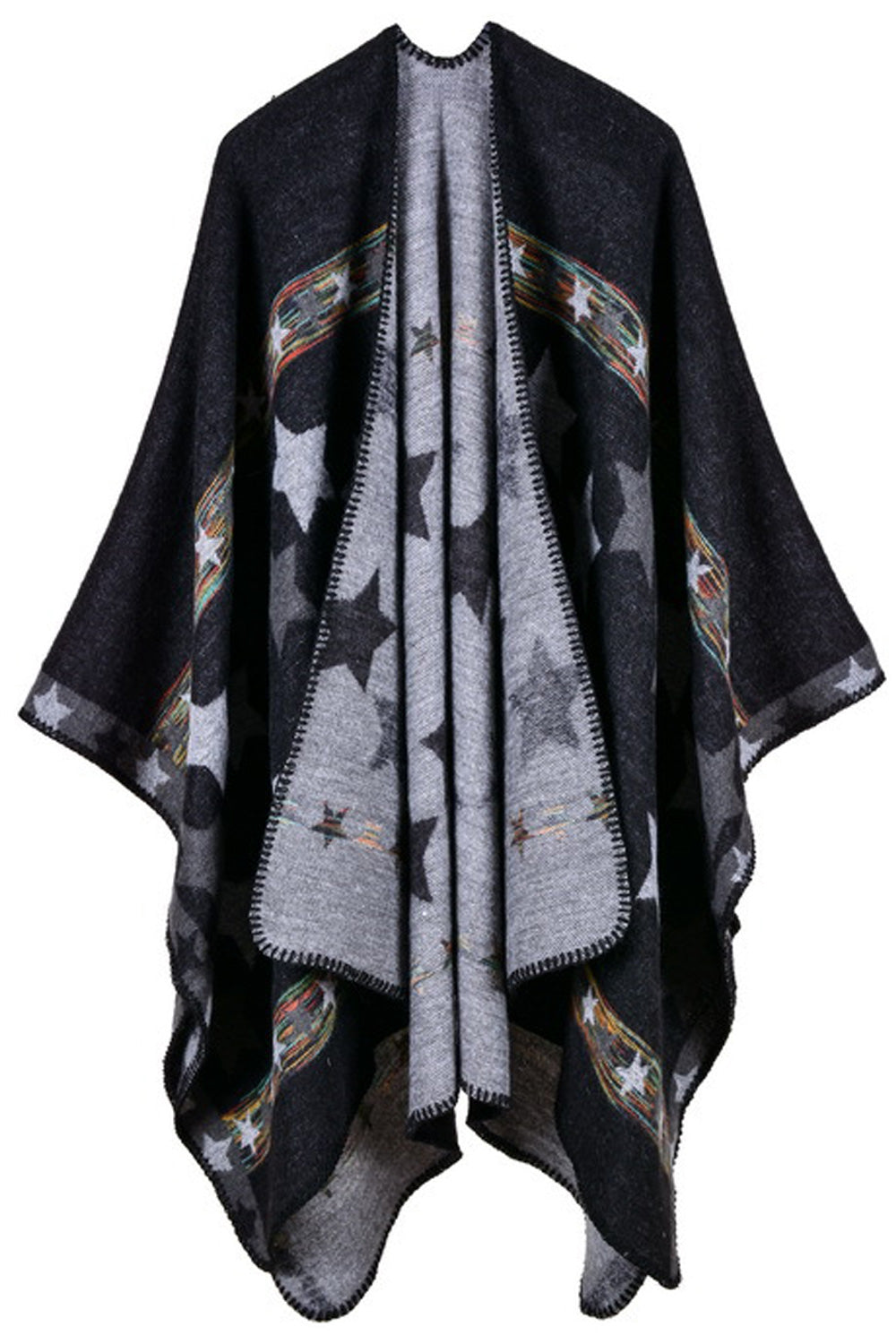 Women Pretty Star Printed Charmin Cashmere Thick Shawl