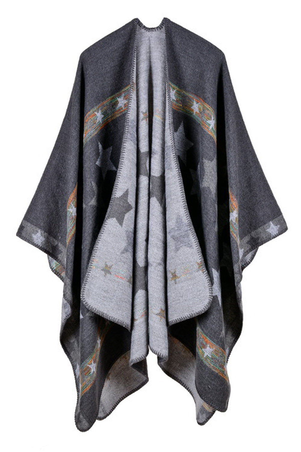 Women Pretty Star Printed Charmin Cashmere Thick Shawl