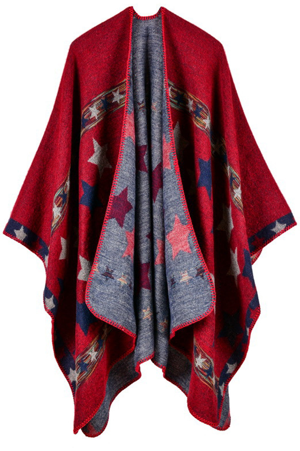 Women Pretty Star Printed Charmin Cashmere Thick Shawl