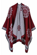 Women Printed Pattern Cozy Winter Casual Shawl