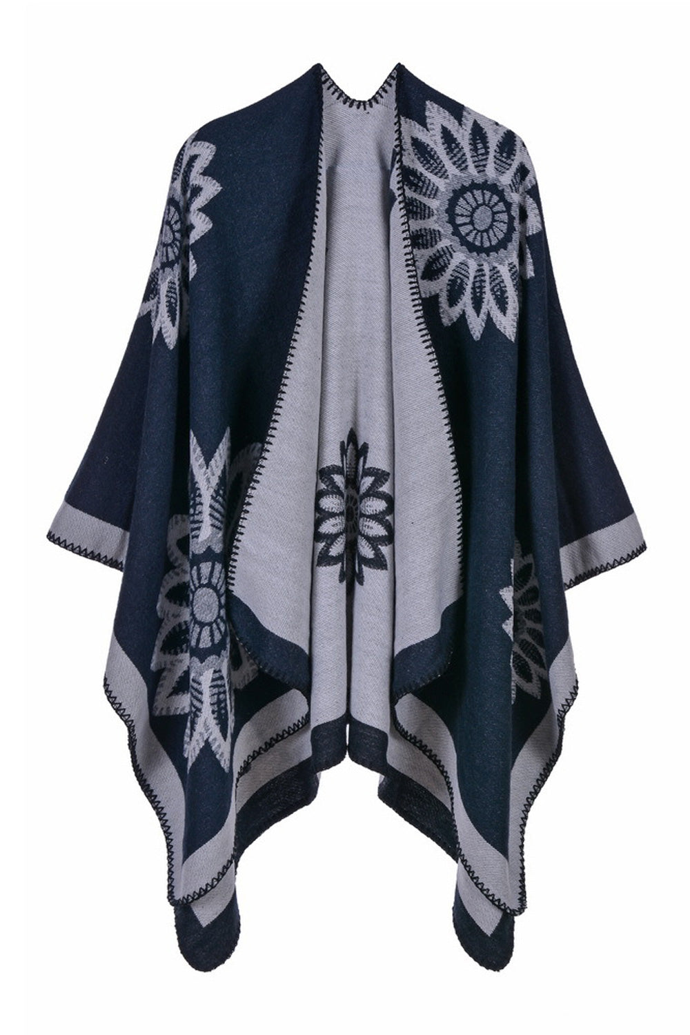 Women Printed Pattern Cozy Winter Casual Shawl