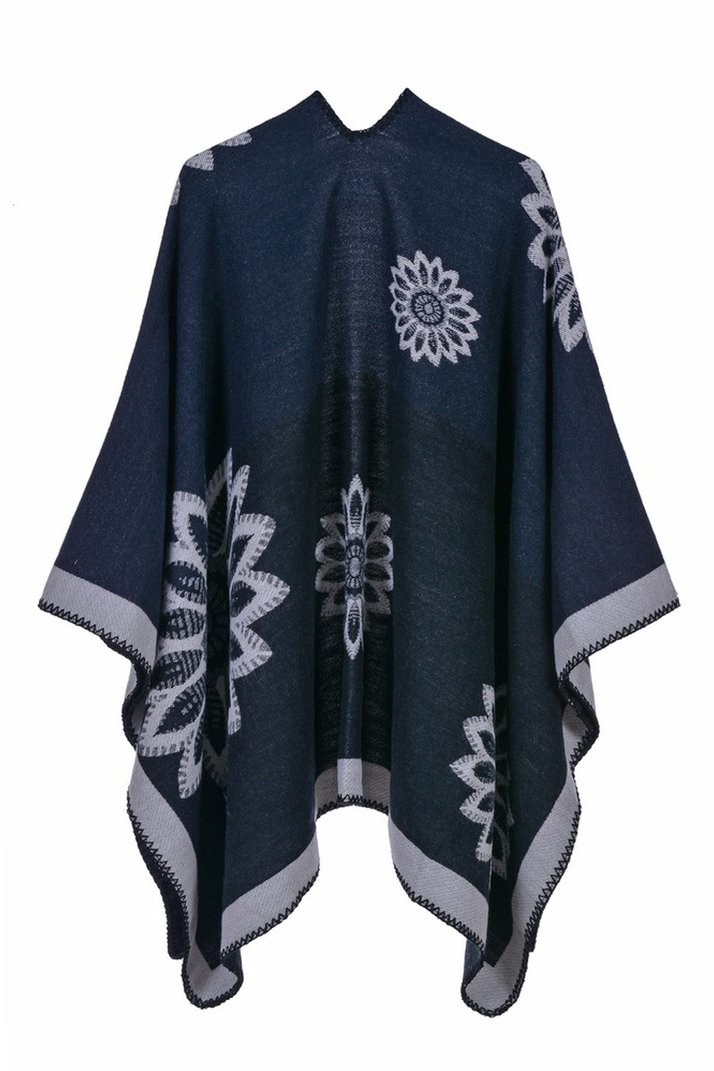 Women Printed Pattern Cozy Winter Casual Shawl
