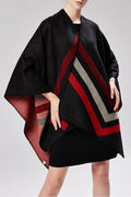 Women Thick Stripe Printed Cashmere Cozy Convenient Shawl