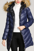 Women Warm Zipper Closure Long Sleeve Fashionable Padded Jacket