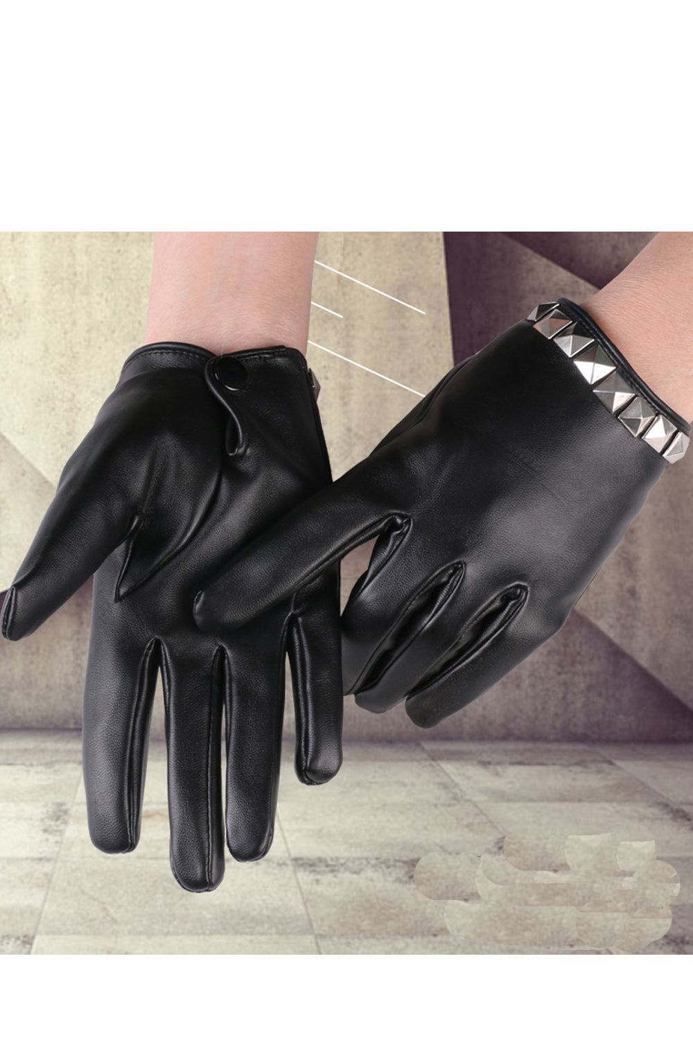 Women Comfortable Warm PU Leather Gloves