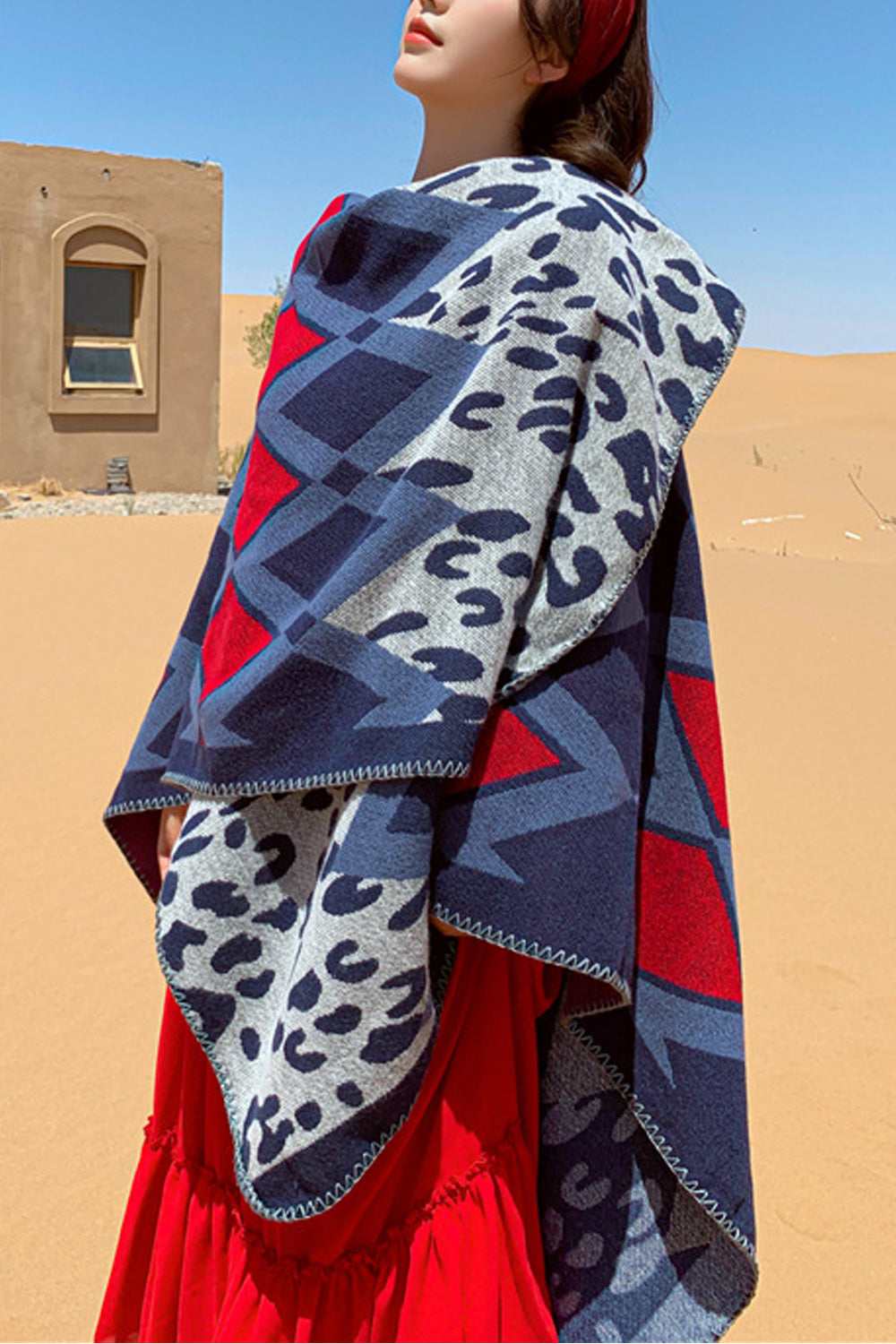Women Printed Style Fashionable Cozy Convenient Shawl