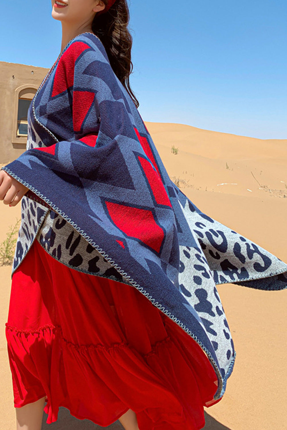 Women Printed Style Fashionable Cozy Convenient Shawl