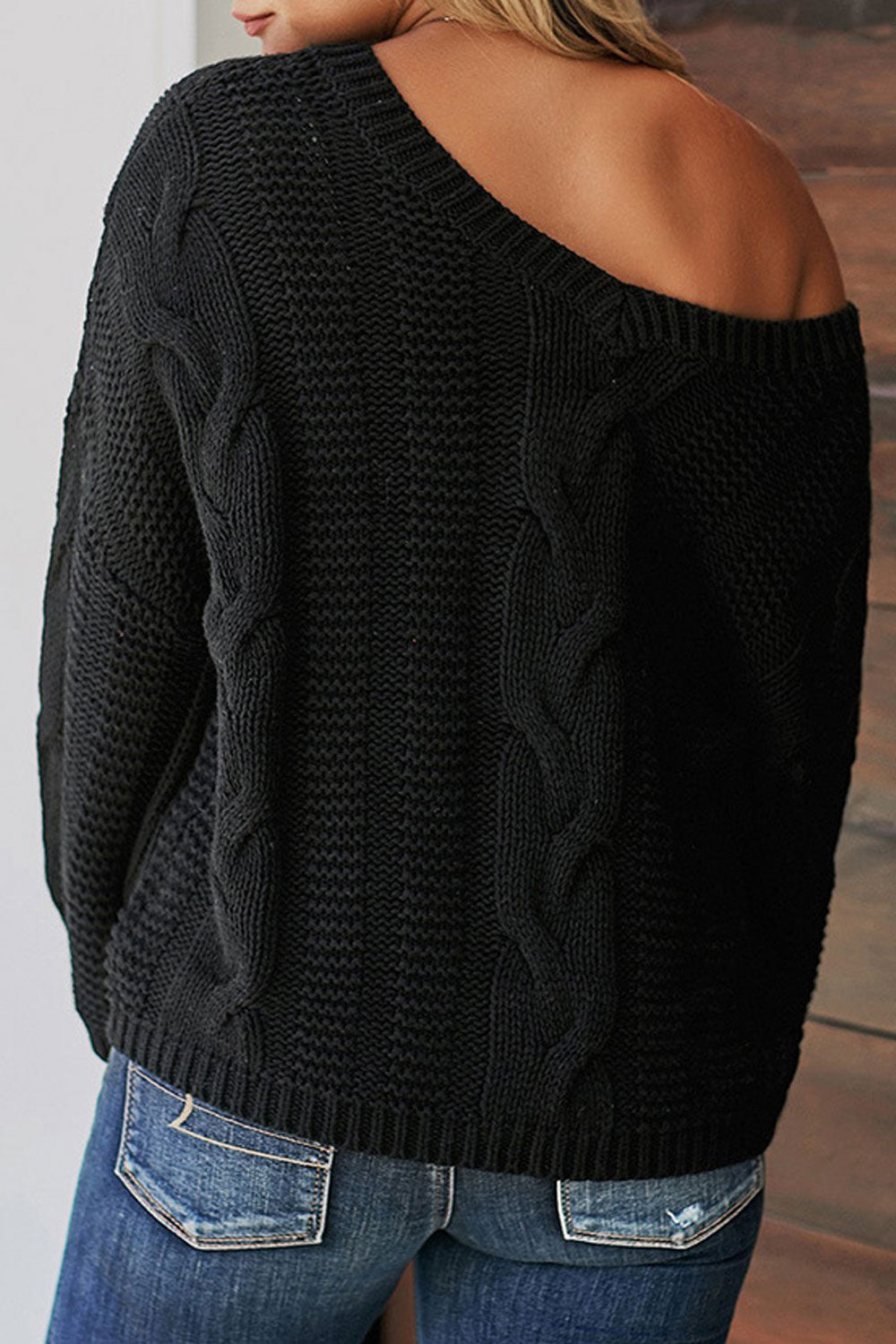 Women Loose Style Warm Knitted Solid Colored Sweater