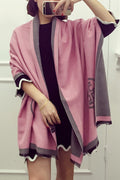 Women Cozy Thick Cashmere Comfortable Printed Pattern Shawl