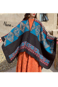 Women Modern Styled Thick Printed Pattern Casual Winter Shawl
