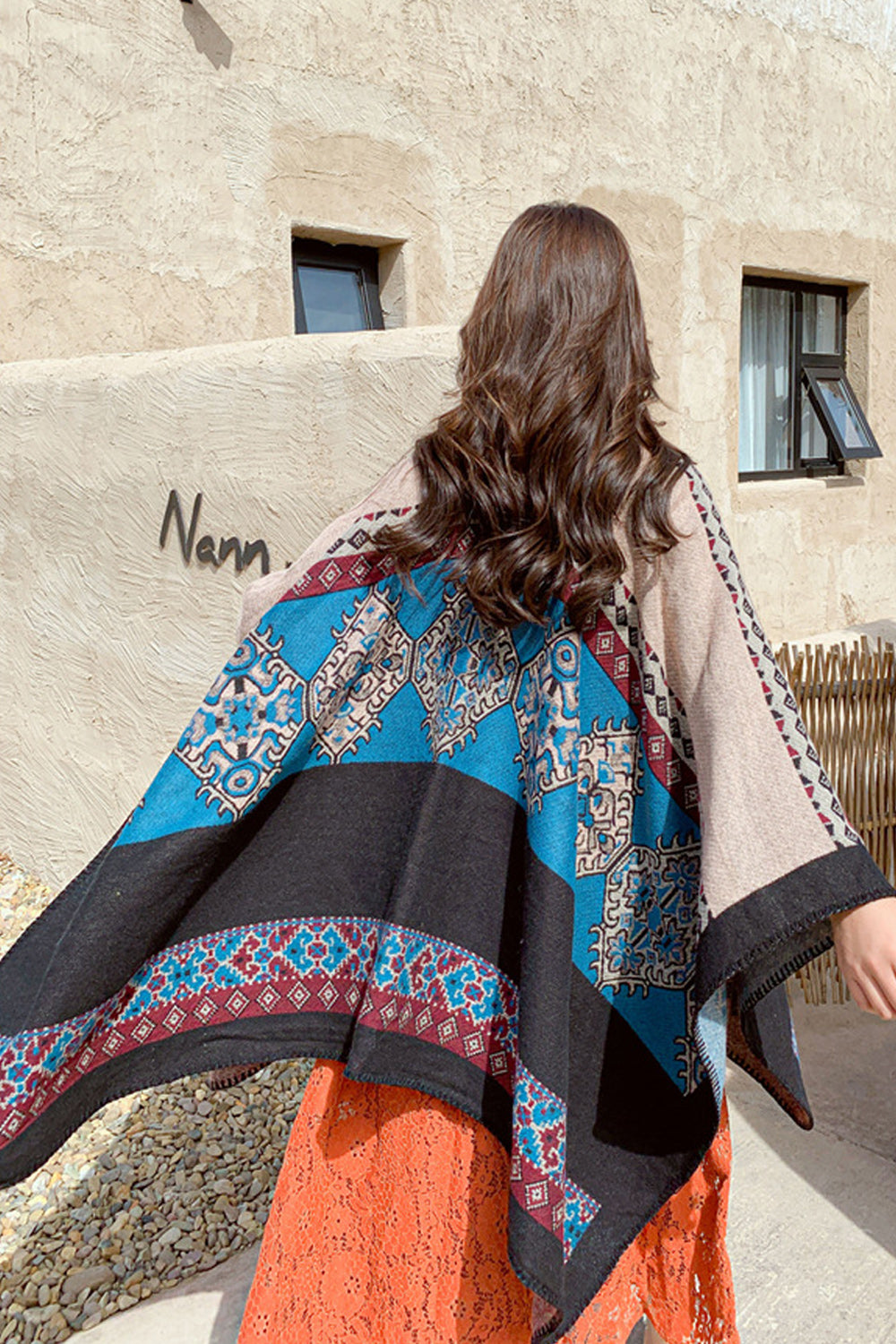 Women Modern Styled Thick Printed Pattern Casual Winter Shawl