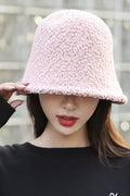 Women Solid Lamb Hair Cold Protection Warm Beret Hat