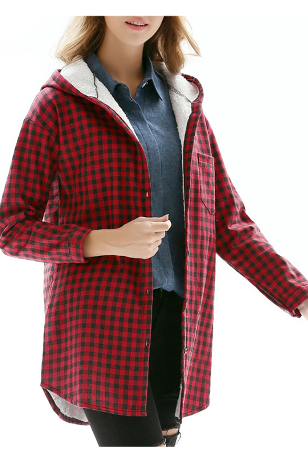 Women Long Sleeve Soft Hooded Neck Comfortable Stylish Shirt