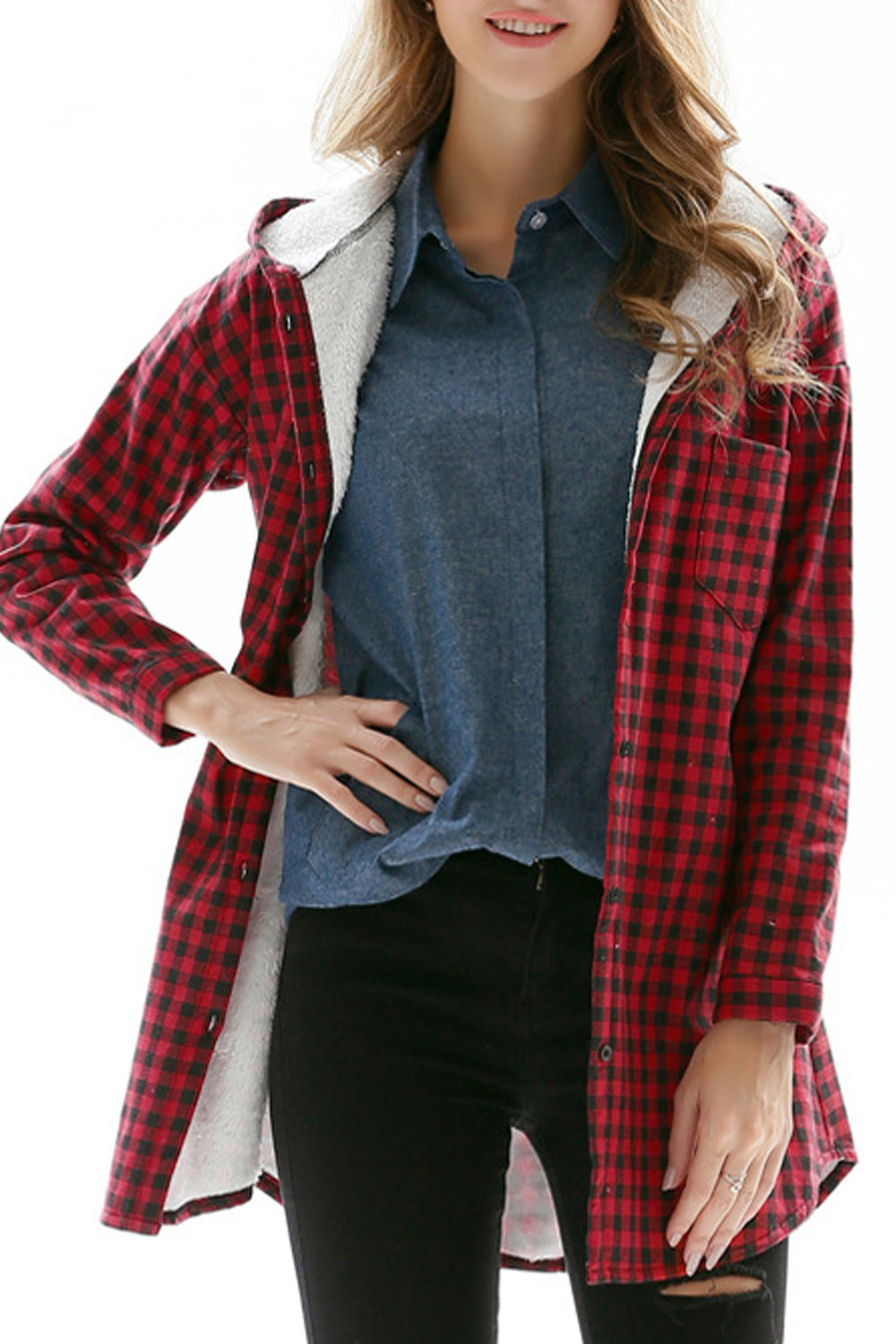 Women Long Sleeve Soft Hooded Neck Comfortable Stylish Shirt