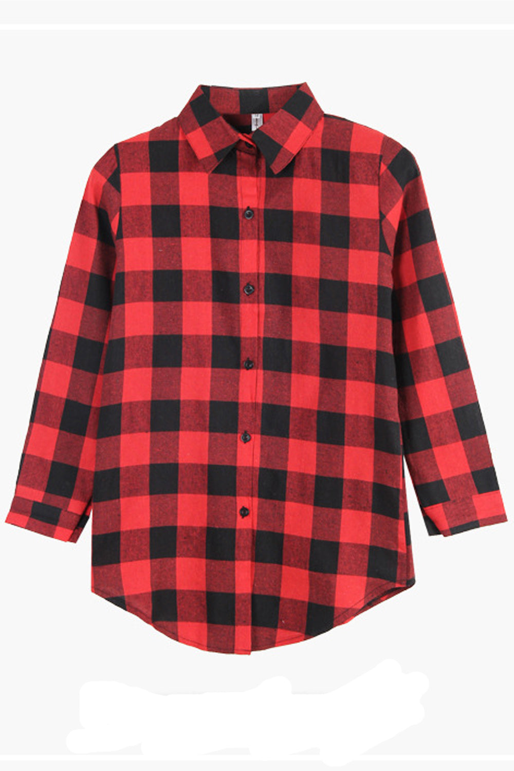Women Stylish Plaid Pattern Long Sleeve Comfortable Shirt