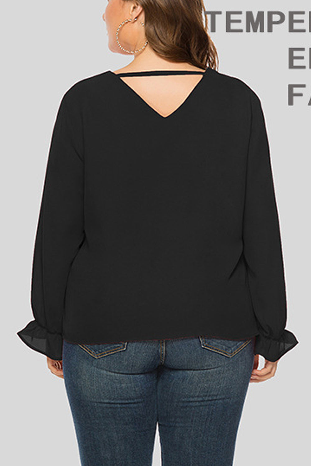 Women Elegant Solid Colored V-Neck Trendy Stylish Casual Shirt