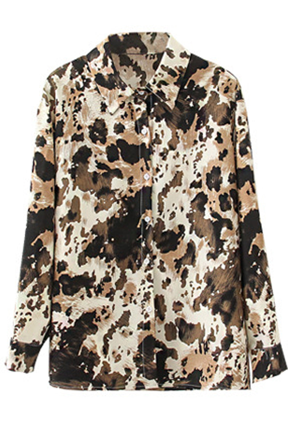 Women Beautiful Long Sleeve Stylish Printed Pattern Loose Shirt